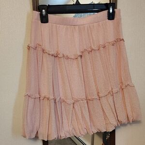 La Belle Blush Tiered A-Line Skirt